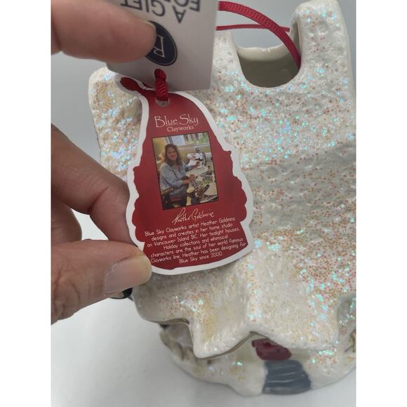 2015 Heather Goldminc Christmas Village Snow Cottage Tea Light Candle Holder - Picture 5 of 12